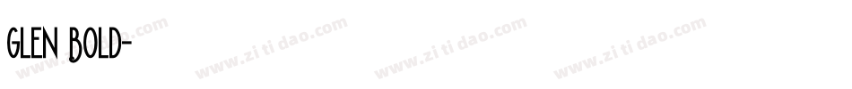 Glen Bold字体转换